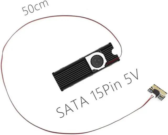 Alt view image 2 of 5 - JEYI Cooling Warship M.2 2280 SSD Active Heatsink with Silent Cooling Fan, Aluminum Fin Radiator with High Thermal Conductivity Silicone Pads for NVME NGFF PCIe SSD Overheating Prevention
