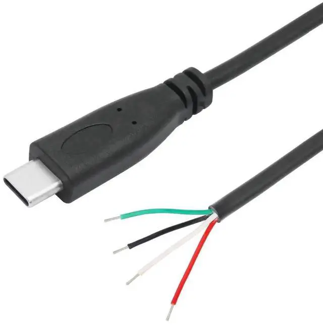 Alt view image 5 of 6 - 4 Pack 11 Inch USB C Male to 4 Pin Bare Open End Pigtail Cables, 5V 2A Type-C 4 Core Stripped Wire for DIY Wiring, Equipment Modification, Power Supply Connection and Electronic Repair Replacement Pro