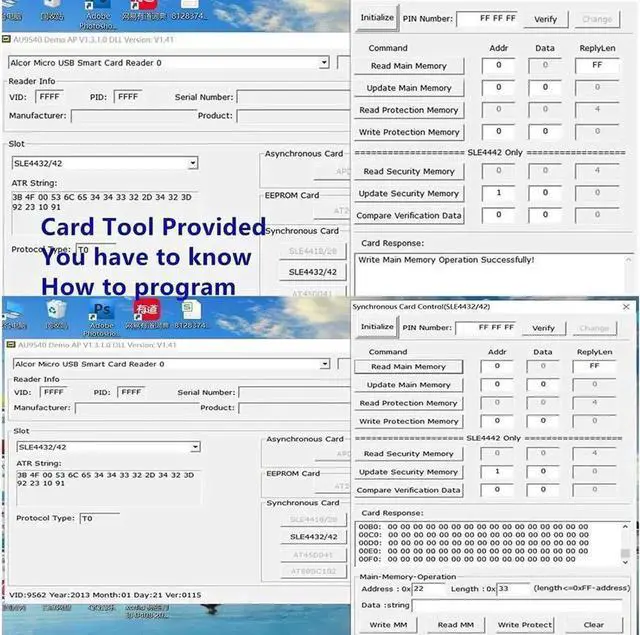 Alt view image 6 of 7 - N68 USB DOD Military CAC Smart Card Reader Writer Programmer with SDK Kit, EMV SIM eID Chip Card Reader, Fully Compatible with Windows System, Black Color