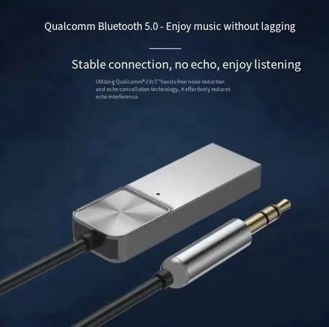 Alt view image 5 of 7 - B27 Bluetooth 5.0 Audio Transmitter Receiver Adapter, 3.5mm AUX Jack Wireless Audio Dongle with Hands-Free Call Function for Car Stereo and Home Audio Speakers