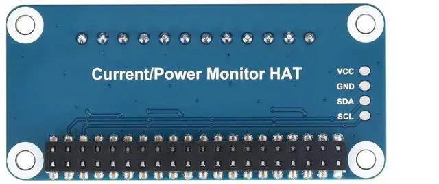 Alt view image 3 of 5 - 4-Channel Current Voltage Power Monitor HAT for Raspberry Pi, I2C/SMBus Communication Interface, Multi-Channel Power Consumption Detection Expansion Board
