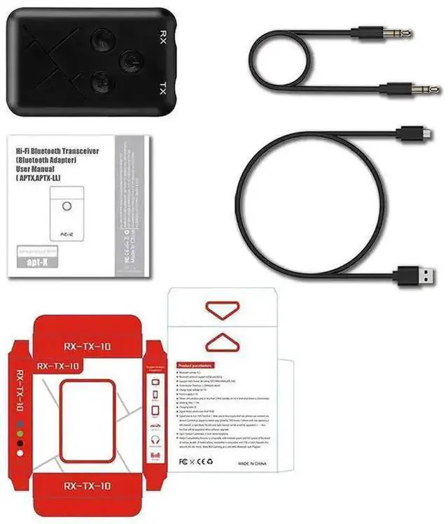 Alt view image 5 of 5 - 2 in 1 Bluetooth 4.2 Audio Transmitter and Receiver Adapter with 3.5mm AUX Jack, Dual Mode Wireless Audio Dongle for TV, Car Stereo and Wired Speakers