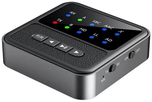 Main image of AptX Bluetooth 5.4 2-in-1 Audio Transmitter Receiver Adapter, Support One-to-Two Pairing, AUX 3.5mm & RCA Dual Output Wireless Audio Dongle for TV Car Home Speaker