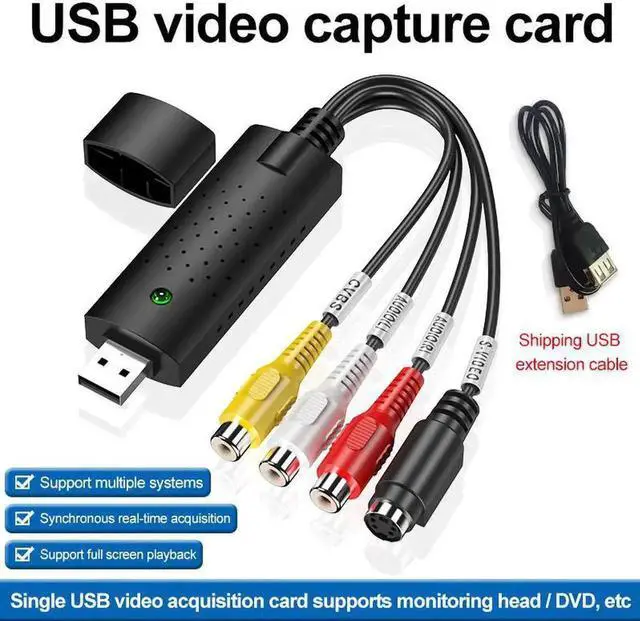 Alt view image 3 of 5 - USB 2.0 VHS to Digital Video Capture Card, Analog VCR Tape Audio Video to DVD Converter Adapter for Old Video Cassette Digitization