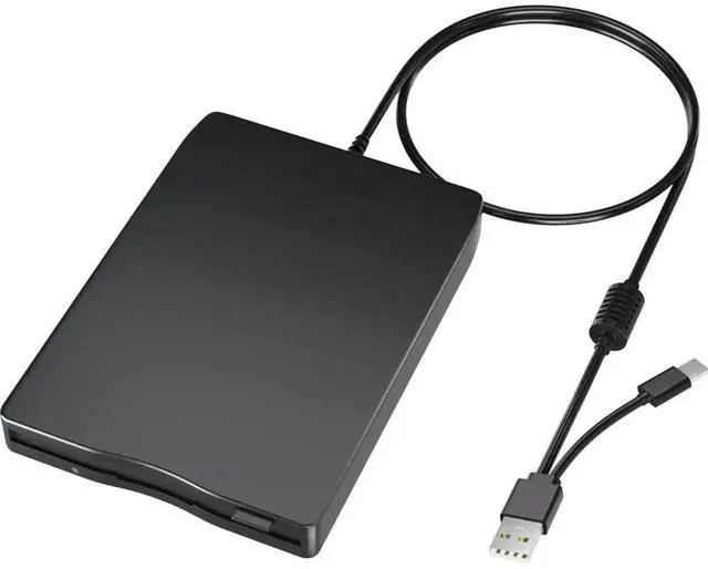 Main image of 3.5 Inch External USB Floppy Disk Drive Portable Dual Interface USB FDD Floppy Disk Reader for Laptop Desktop PC Supports 1.44MB 3.5-inch Floppy Disks Plug and Play Diskette Drive