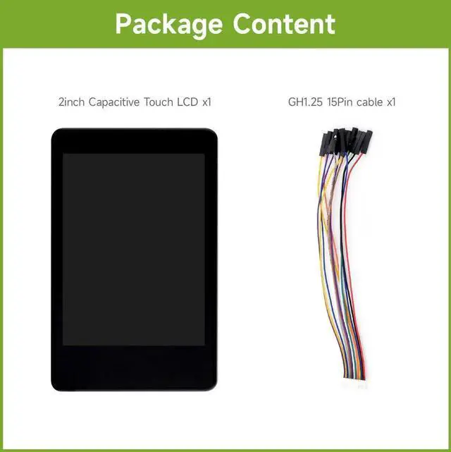 Alt view image 2 of 5 - 2 Inch IPS Capacitive Touch Screen Display Module 240×320 Resolution 262K Colors Portable LCD Panel Compatible with Raspberry Pi 5 4B 3B Pico Pico W Pico WH ESP32 Microcontroller Boards