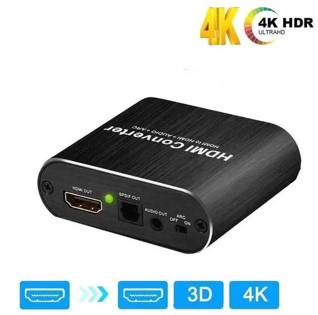 Main image of 4K@60Hz HDMI 1x2 Splitter with Audio Extractor, Optical SPDIF + 3.5mm AUX Output Support ARC 5.1CH Surround Sound HDR 3D HDCP 2.2, Compatible with PS4 Xbox Blu-ray Player TV Projector OZV8