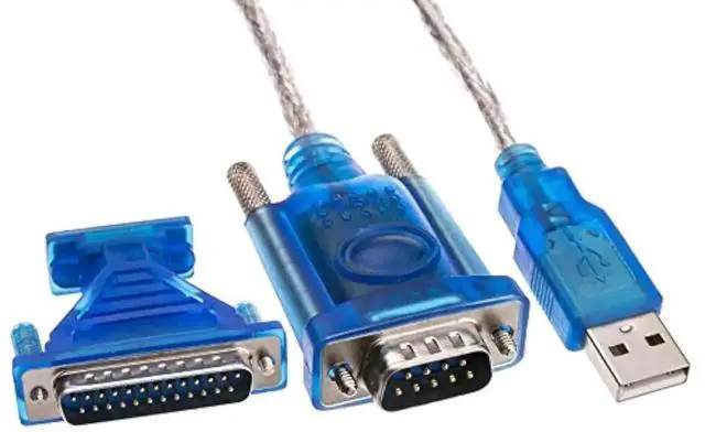 Main image of USB 2.0 to RS232 Serial Adapter Cable, 9 Pin DB9 COM Port Converter Compatible with DB25 Devices, Plug and Play USB to RS232 Serial Cable for Industrial PLC Router CNC Equipment Debugging