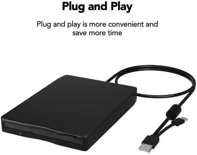 Alt view image 6 of 7 - Portable 3.5 Inch External USB Floppy Disk Drive, 1.44MB FDD Dual Interface Floppy Reader for Laptop Desktop PC, Plug and Play Compact Retro Disk Drive for Legacy Data Reading & Industrial Equipment D
