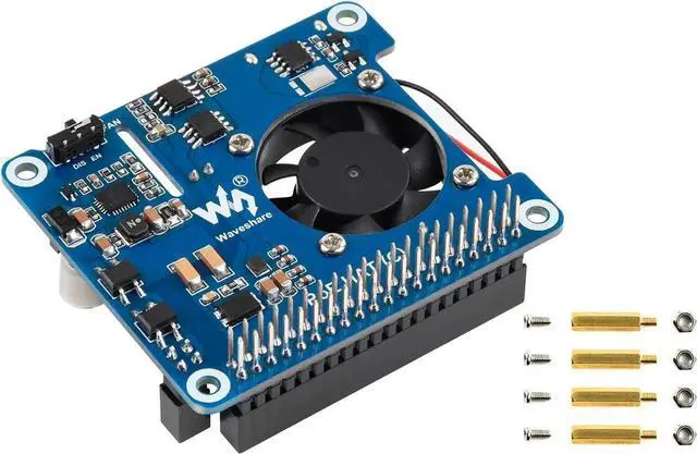 Main image of POE HAT (C) Power Over Ethernet Module for Raspberry Pi 4B 3B+, IEEE 802.3af/at Standard POE Hat, 12V & 5V Dual Voltage Output for Expanding More External Peripherals