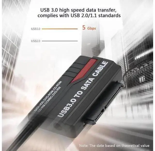 Alt view image 5 of 6 - USB 3.0 to SATA Hard Drive Adapter Cable with 12V 2A Power Supply Cord, External HDD SSD Converter for 2.5 Inch Laptop Solid State Drive and 3.5 Inch Desktop Mechanical Hard Disk for PC Laptop Desktop
