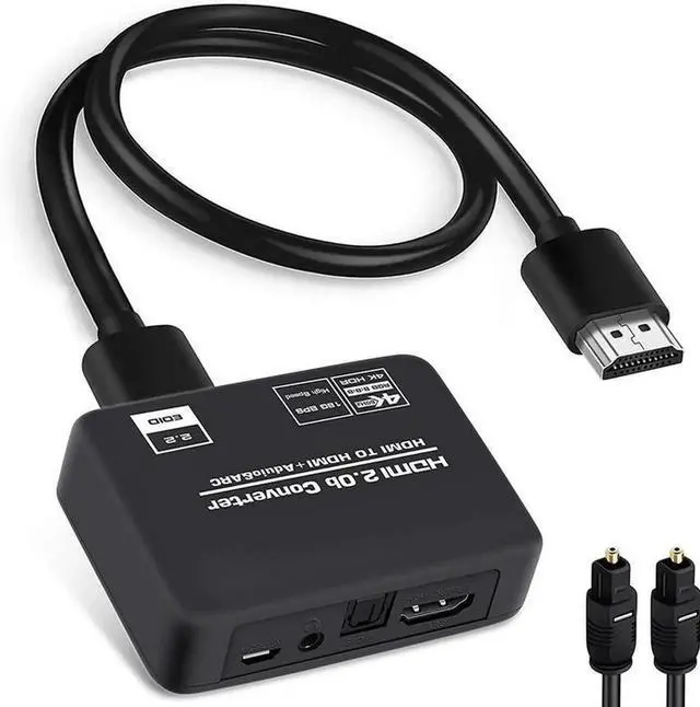 Main image of HDMI 2.0b 4K 60Hz Audio Extractor Splitter with HDR10 HDCP2.2 ARC Function, 18Gbps Bandwidth HDMI to Optical SPDIF Toslink + 3.5mm Stereo Audio Converter for PS5 Xbox Home Theater Sound System