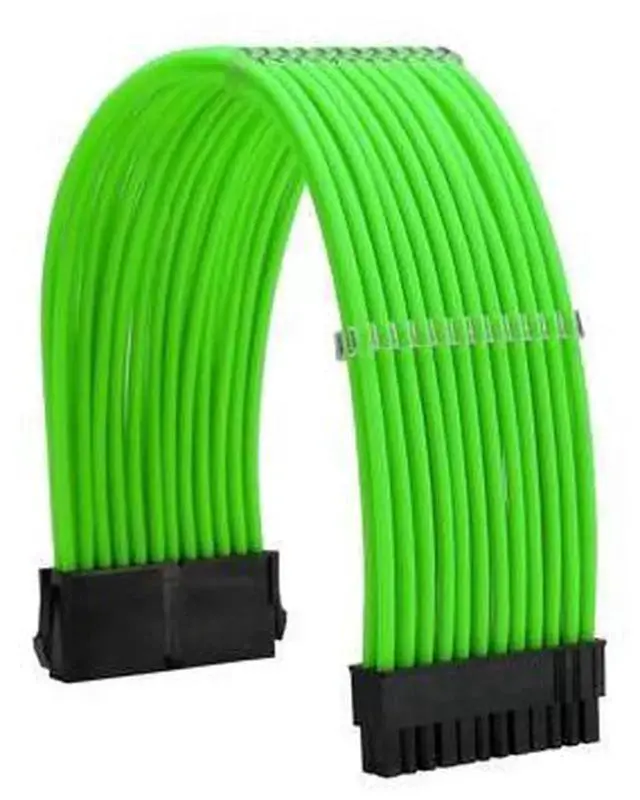 Alt view image 5 of 5 - Green Formulamod Sleeved PSU Extension Cable Kit 18AWG ATX 24Pin + EPS 8Pin + PCI-E 8Pin with Cable Combs, Custom Mod Power Extension Wires for Desktop Motherboard CPU and Graphics Card GPU Connection