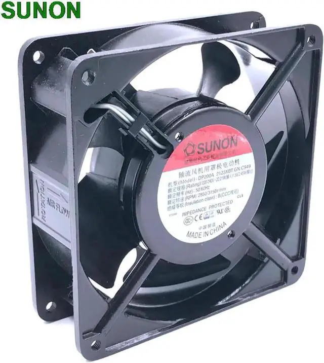 Main image of 220V 230V AC Industrial Cooling Fan Replacement for Sunon DP200A 2123XBT.GN, 120x120x38mm 12038 Socket Mount Axial Fan, High Airflow Cabinet Chassis Equipment Heat Dissipation Exhaust Fan