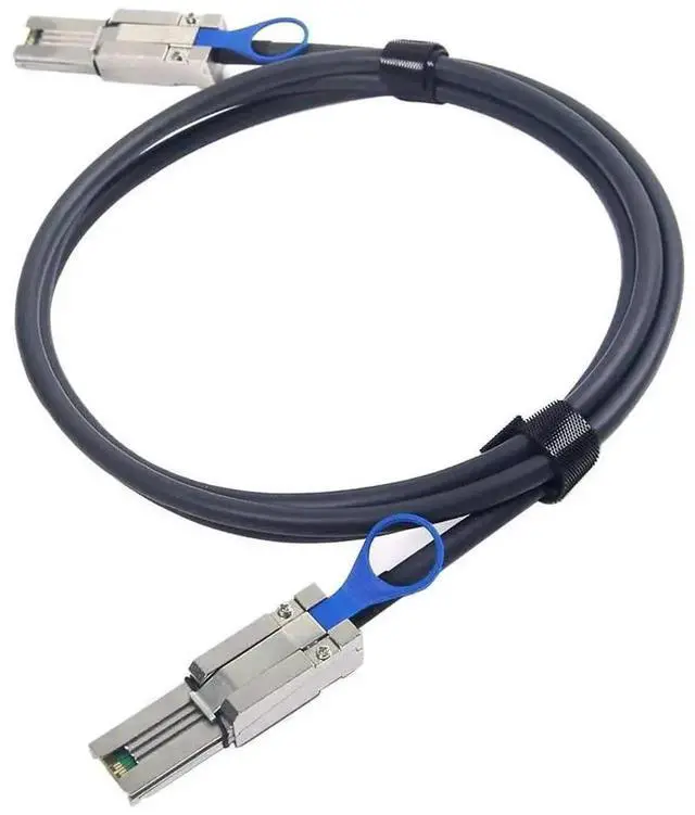 Alt view image 4 of 4 - 6G External Mini SAS SFF-8088 to SFF-8088 Cable 6Gbps SAS 2.0 External Storage Cord 26Pin 100-Ohm Impedance 0.5M 1.64Ft 30AWG Copper Wire for Server RAID Card Disk Enclosure Storage Array Connection