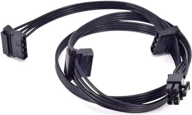 Main image of Modular PSU PCIe 6Pin 1 to 3 Molex 4Pin IDE Power Splitter Cable for Corsair TX650M TX750M TX850M, 6Pin PCI-E Male to Triple 4Pin Peripheral Connector for Fan HDD LED Expansion Power Supply