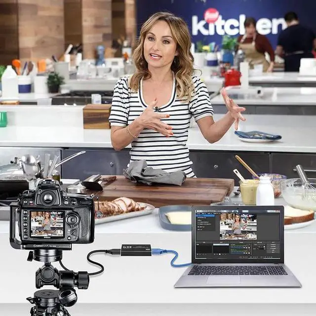Alt view image 2 of 7 - Torpedo Nova USB 3.0 4K HDMI Video Capture Card with Zero Latency 4K Loop-Out, Supports 1080P@60FPS Game Recording, Built-in 3.5mm Microphone & Audio Input for OBS Live Streaming, Conference Broadcast