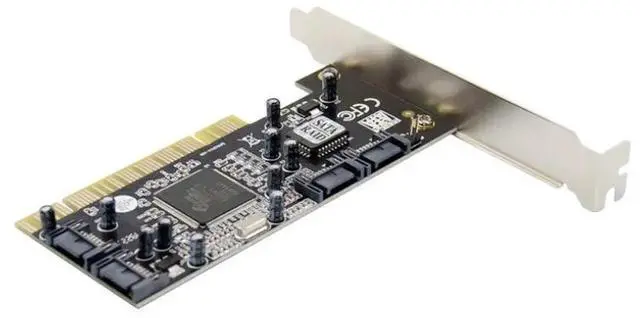 Alt view image 5 of 5 - 4-Port PCI to SATA 3.0 Expansion Card with Silicon Image 3114 Chip, Internal SATA Controller Adapter Supports 4 HDD/SSD Drives, Hardware RAID 0/1/10 Mode, Desktop PC and Old Server Hard Disk Storage C