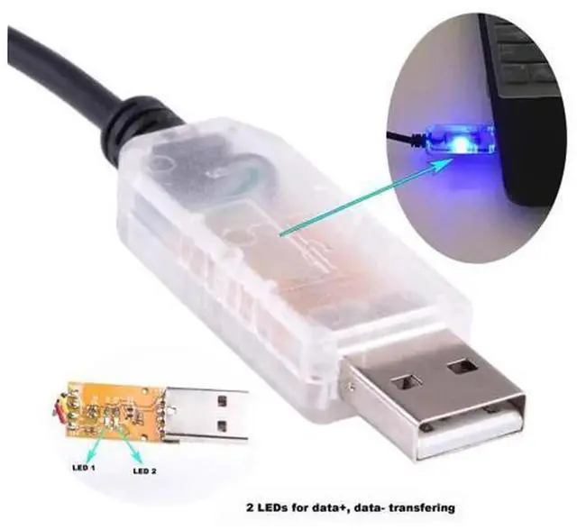 Alt view image 2 of 7 - Suamdoen USB to RS485 Modbus Communication Cable Replacement for ABB BCBL-01, Industrial Serial Adapter Programming Cord for ABB ACS380 Frequency Inverter Drive, Supports Drive Composer Software, Mult