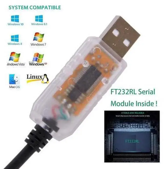 Alt view image 5 of 7 - Suamdoen USB to RS485 Modbus Communication Cable Replacement for ABB BCBL-01, Industrial Serial Adapter Programming Cord for ABB ACS380 Frequency Inverter Drive, Supports Drive Composer Software, Mult