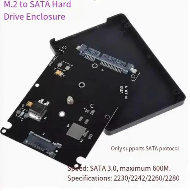 Alt view image 3 of 5 - M.2 NGFF to SATA 3.0 Adapter Card, SATA Protocol Only M.2 SSD Converter Board, M2 B Key SSD to 2.5 Inch SATA Interface Expansion Adapter for Laptop Desktop Hard Disk Upgrade