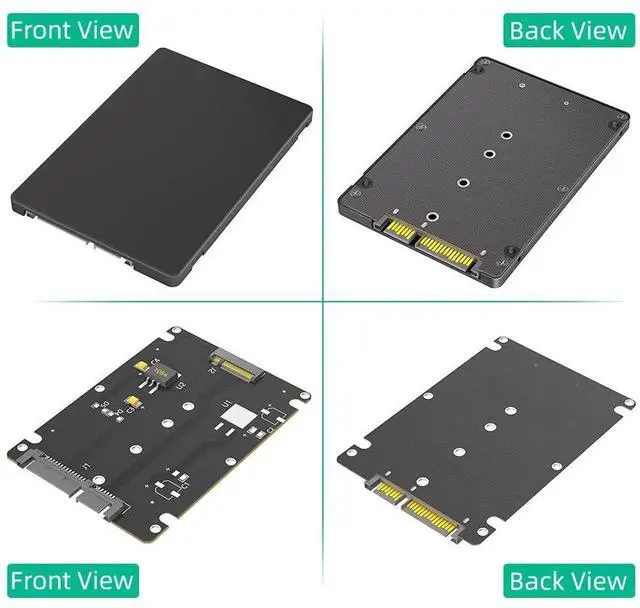 Alt view image 2 of 5 - M.2 NGFF to SATA 3.0 Adapter Card, SATA Protocol Only M.2 SSD Converter Board, M2 B Key SSD to 2.5 Inch SATA Interface Expansion Adapter for Laptop Desktop Hard Disk Upgrade