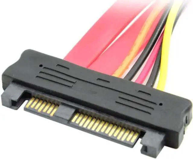 Alt view image 2 of 3 - 0.5M SFF-8482 SAS Extension Cable 29Pin Male to Female Connector Cord, SAS Hard Drive Data Power Integrated Extension Wire for Server SAS HDD Storage Array Connection