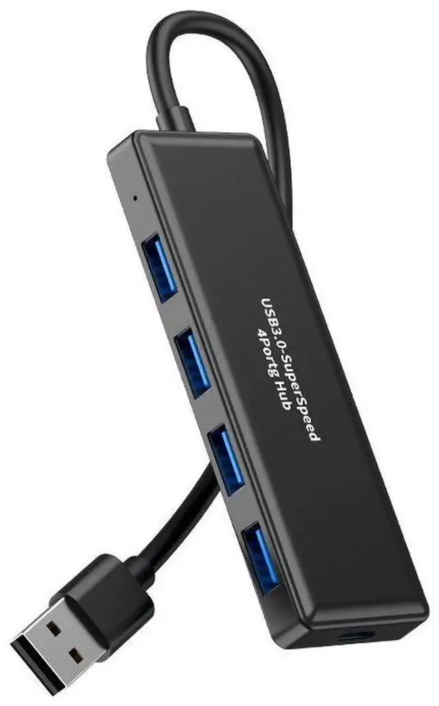 Main image of 4-Port USB 3.0 Hub Multi-Port Splitter Expansion Adapter Dock, High Speed USB Data Transfer Extension Hub for Laptop, Desktop PC, Notebook, Flash Drive Mouse Keyboard Connection