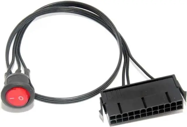 Main image of ATX 24Pin Power Supply Synchronizer Start Switch Test Cable, PSU Jumper Bridge Starter Adapter Cord for Multiple Mining Power Supply Simultaneous Booting and Power Source Testing