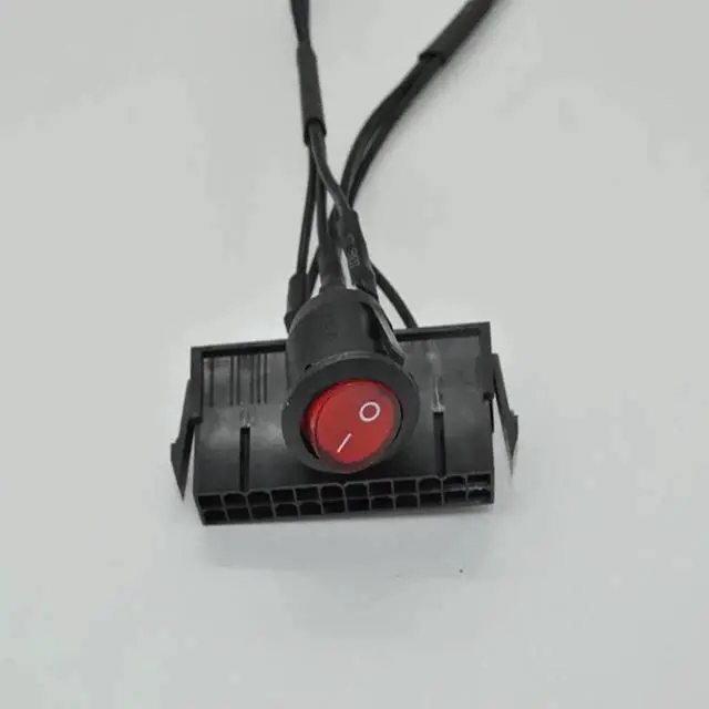 Alt view image 2 of 2 - ATX 24Pin Power Supply Synchronizer Start Switch Test Cable, PSU Jumper Bridge Starter Adapter Cord for Multiple Mining Power Supply Simultaneous Booting and Power Source Testing