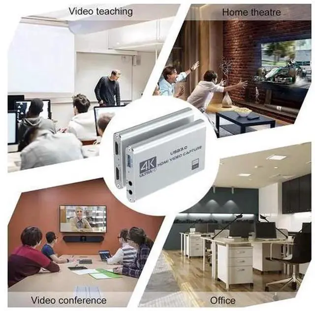 Alt view image 7 of 7 - USB 3.0 HDMI 4K Audio Video Capture Card, 1080P Full HD Game Video Recorder Capture Device for PC Game Recording, Live Streaming, Online Broadcasting and Video Content Production