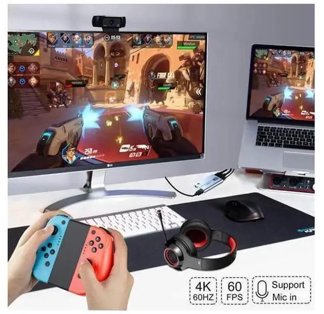 Alt view image 5 of 7 - USB 3.0 HDMI 4K Audio Video Capture Card, 1080P Full HD Game Video Recorder Capture Device for PC Game Recording, Live Streaming, Online Broadcasting and Video Content Production