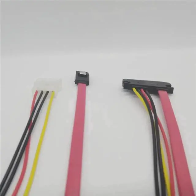 Alt view image 4 of 5 - 50CM SATA 22Pin 7+15 to eSATA IDE 4Pin Power Adapter Cable, External HDD eSATA Data & IDE 4Pin Power Combined Extension Cord for Desktop Hard Disk Drive
