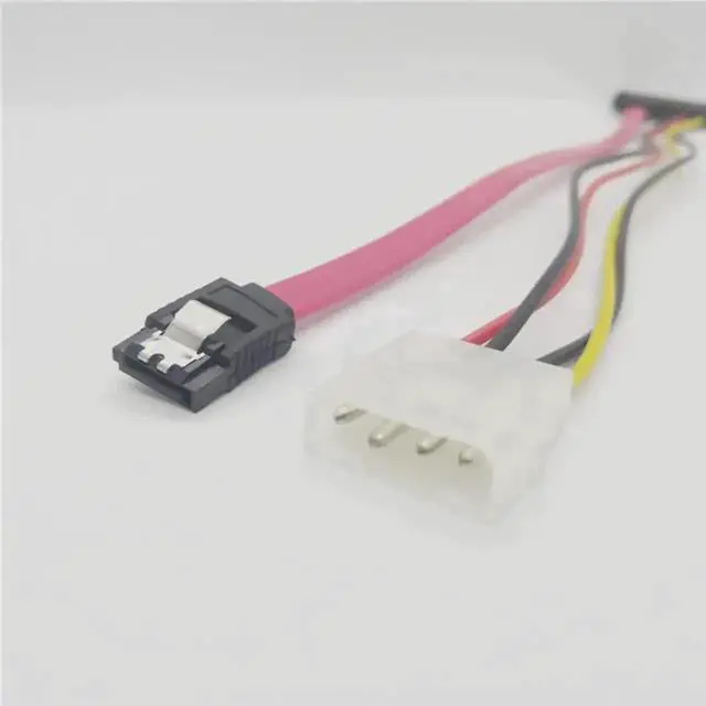 Alt view image 5 of 5 - 50CM SATA 22Pin 7+15 to eSATA IDE 4Pin Power Adapter Cable, External HDD eSATA Data & IDE 4Pin Power Combined Extension Cord for Desktop Hard Disk Drive