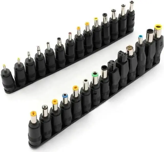 Main image of 28Pcs Universal DC Power Adapter Tip Connectors Kit, 5.5x2.1mm Female Jack Multi Size Replacement DC Plug Tips for Laptop Router CCTV Camera LED Strip Power Supply