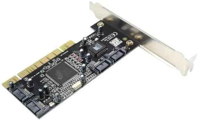 Alt view image 5 of 5 - 4-Port PCI SATA RAID Controller Internal Expansion Card with 2 SATA Cables, PCI to SATA Adapter Converter for Desktop PC Hard Drives and SSDs, Supports Mass Storage Disk Expansion