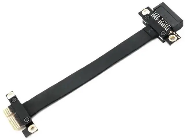 Main image of 90 Degree PCIE 3.0 X1 to X1 Extension Cable, Small Slot PCI-E Riser Adapter Cord for Sound Card, Network Card, Internal Motherboard Expansion Card Connection in PC Chassis