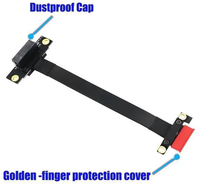 Alt view image 3 of 4 - 90 Degree PCIE 3.0 X1 to X1 Extension Cable, Small Slot PCI-E Riser Adapter Cord for Sound Card, Network Card, Internal Motherboard Expansion Card Connection in PC Chassis