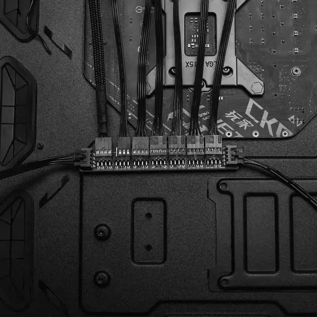 Alt view image 5 of 7 - FH-07 SATA Powered Fan Hub, 7-Port PWM Fan Splitter Adapter, Supports 4-Pin PWM Speed Regulation and 3-Pin Fixed Speed PC Internal Cooling Fans for Desktop Chassis Heat Dissipation