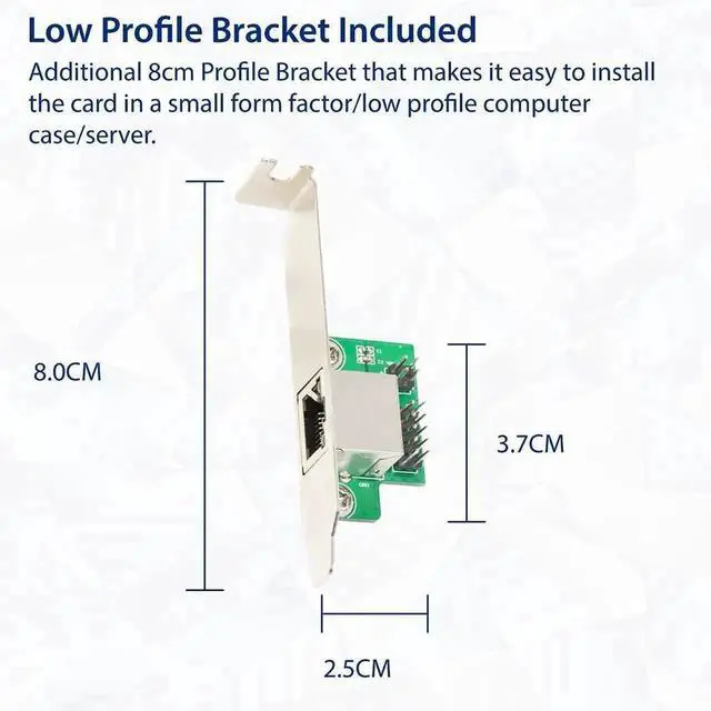 Alt view image 4 of 6 - 2.5G Gigabit Mini PCI-E Ethernet Network Card SI-MPE24073, 10/100/1000/2500Mbps RJ45 LAN Adapter, Mini PCI Express 2.5G Network Controller for Desktop PC Internal Network Upgrade