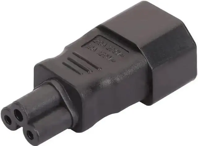 Main image of C14 Male to C5 Female IEC Power Converter Adapter Universal IEC Socket Plug Conversion Connector for Desktop Computer, Monitor, TV, PDU, UPS, Server Power Cord Connection Replacement Accessory