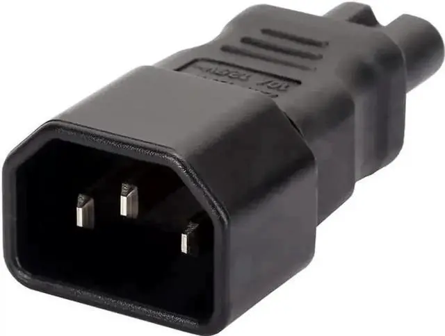 Main image of IEC320 C14 Male to C7 Female Power Plug Adapter Universal IEC Socket Converter Replacement Connector for Laptop Charger, Television, PDU, UPS, Server and Computer Equipment Power Cord Connection