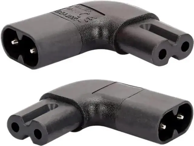Alt view image 2 of 5 - IEC320 C8 Male to C7 Female Power Plug Adapter Universal Figure 8 IEC Socket Converter Connector for Television, Laptop Charger, PDU, UPS, Mini PC and Household Electrical Equipment Power Cord Replace