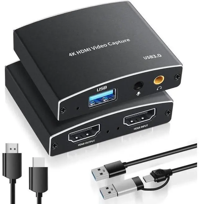 Main image of USB 3.0 4K 60Hz HDMI Video Audio Capture Card with 4K Loopout 1080P 60FPS Game Recording Adapter for Live Streaming Compatible with PS5 Nintendo Switch Camera PC OBS Studio Broadcast Equipment