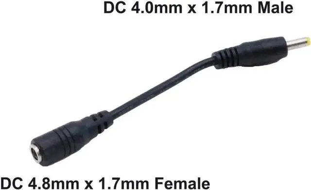Main image of 1 Piece DC Power Extension Cable 4.0x1.7mm Male to 4.8x1.7mm Female Barrel Plug Adapter Cord for CCTV Security Camera LED Strip Router Monitor Power Supply Connection
