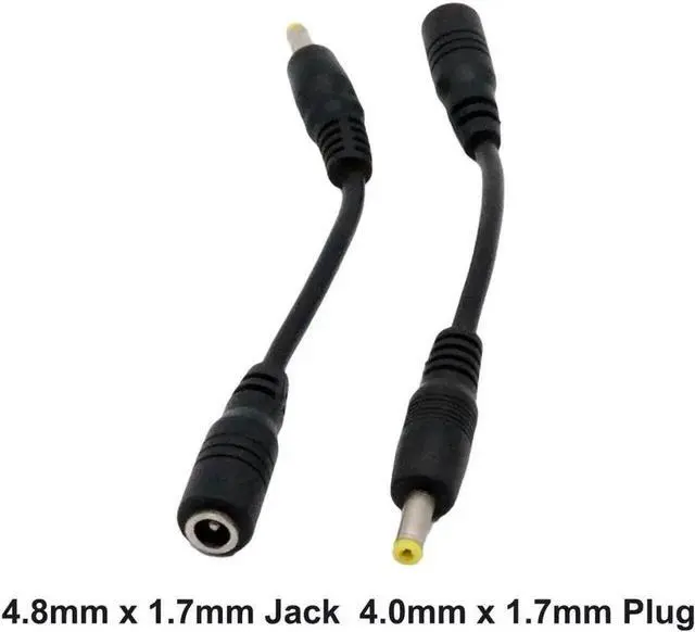 Alt view image 4 of 4 - 1 Piece DC Power Extension Cable 4.0x1.7mm Male to 4.8x1.7mm Female Barrel Plug Adapter Cord for CCTV Security Camera LED Strip Router Monitor Power Supply Connection