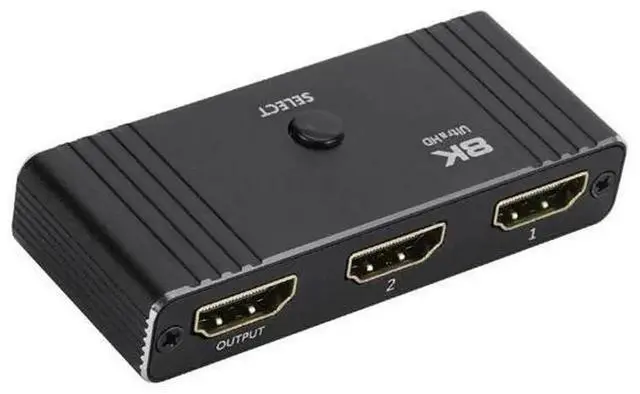 Alt view image 6 of 6 - 2 in 1 Out Bi-Directional HDMI 2.1 Switch, 8K@60Hz 4K@120Hz 1080P@240Hz HDMI Switcher, Supports 1 Input to 2 Outputs or 2 Sources to 1 Display for Game Consoles HDTV Projector