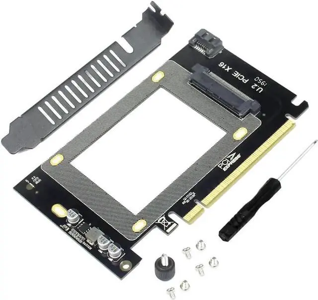 Alt view image 4 of 7 - U.2 SFF-8639 to PCIe 3.0 X16 Adapter Card, NVMe & SATA U.2 SSD PCI-E Expansion Converter, Fully Compatible with Windows 7/8/10 32/64 Bit macOS and Linux Operating Systems