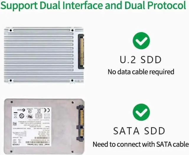 Alt view image 2 of 7 - U.2 SFF-8639 to PCIe 3.0 X16 Adapter Card, NVMe & SATA U.2 SSD PCI-E Expansion Converter, Fully Compatible with Windows 7/8/10 32/64 Bit macOS and Linux Operating Systems