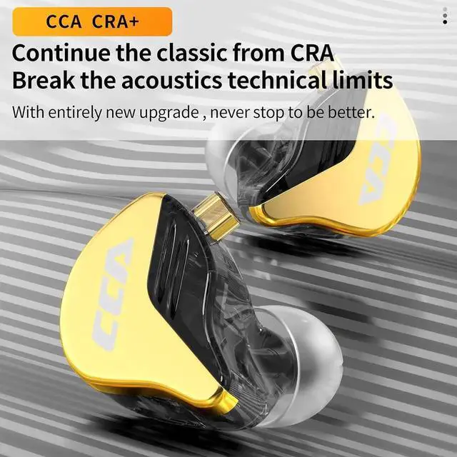 Alt view image 6 of 7 - CRA+ In Ear Monitor IEM Earphones with Patented Ultra-Thin Diaphragm Dynamic Driver, Wired Professional Stage Earbuds with Clear Vocal & Rich Deep Bass, Detachable Tangle-Free Replacement Cable